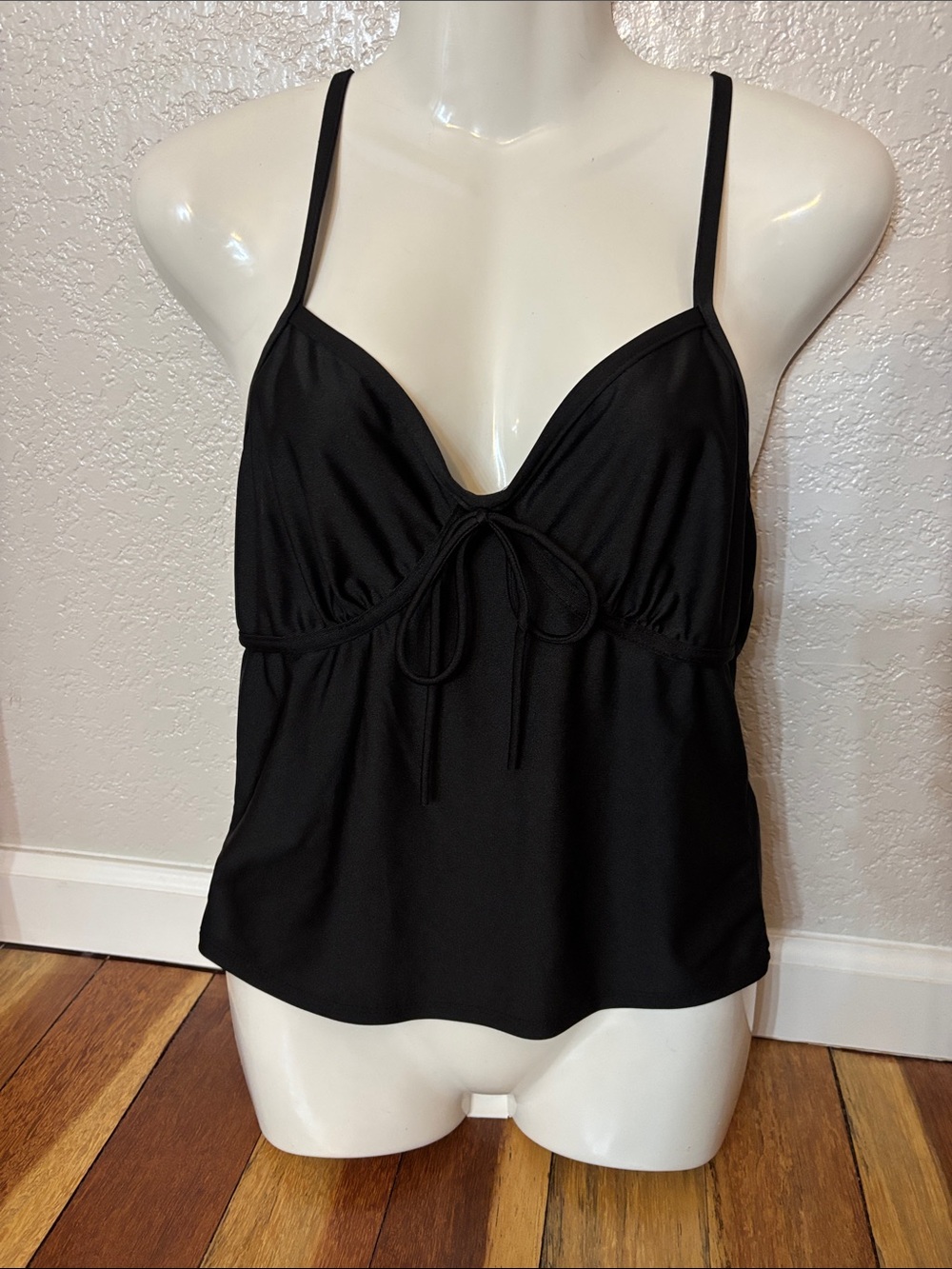 Black Spaghetti Strap V-Neck Tank Top